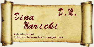 Dina Maricki vizit kartica